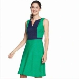 Boden Monica Slub Linen Textured Notch Neck Sleeveless A Line Dress 6 Long